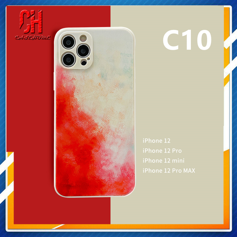 Ốp Lưng Silicon Màu Đỏ Gradient Dùng Cho Iphone 8 Plus 11 Pro Max 6 7 6s Plus 12 Mini 12 Pro Max X Se 2020 6splus 7plus 6plus 8plus Xs Max Xr