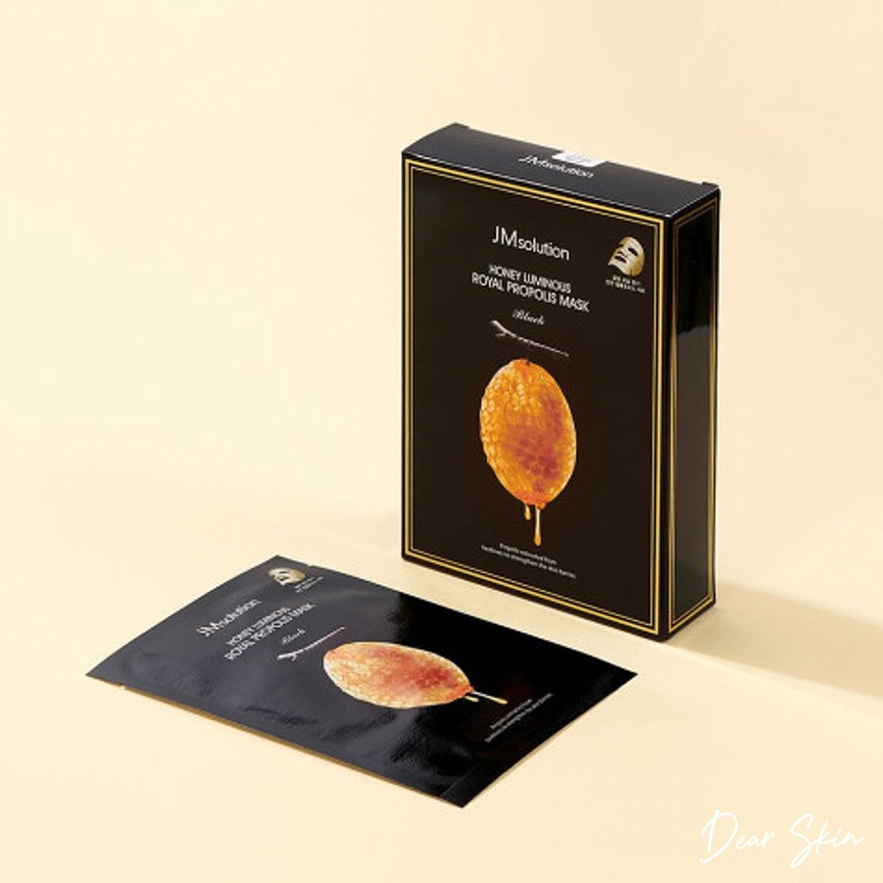 Mặt nạ JM Solution Honey Luminous Royal Propolis Mask chiết xuất từ mật ong 25ml x 10 [1 Hộp]