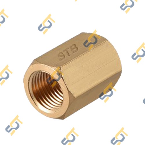 Măng sông, nối ren thau, nối hai ren trong [100% ĐỒNG THAU] (Brass pipe fitting socket reducing coupling) Bằng đồng