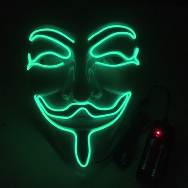 [XẢ KHO 3 NGÀY]  Mặt Nạ Hacker Phát Sáng Đèn Led DJ