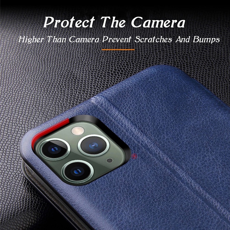 Bao Da PU Nắp Gập Từ Tính Kiểu Ví Kèm Giá Đỡ Sang Trọng Cho IPhone SE 2022 6 6s 7 8 Plus XR X XS Max