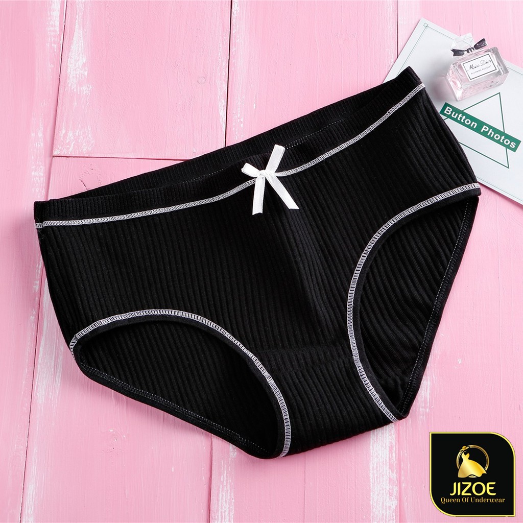Quần lót nữ cotton tăm tre thông hơi nơ dễ thương giá rẻ đẹp thời trang QLT12