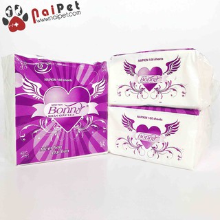 Giấy Lụa Giấy Ăn Vệ Sinh Mềm Bonny Vuông 100 Tờ x 10 Túi