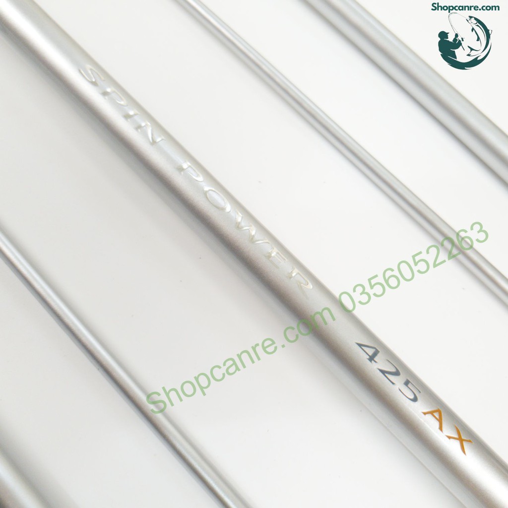 Cần câu cá 3 khúc shimano Spinpower bạc 425 BX AX