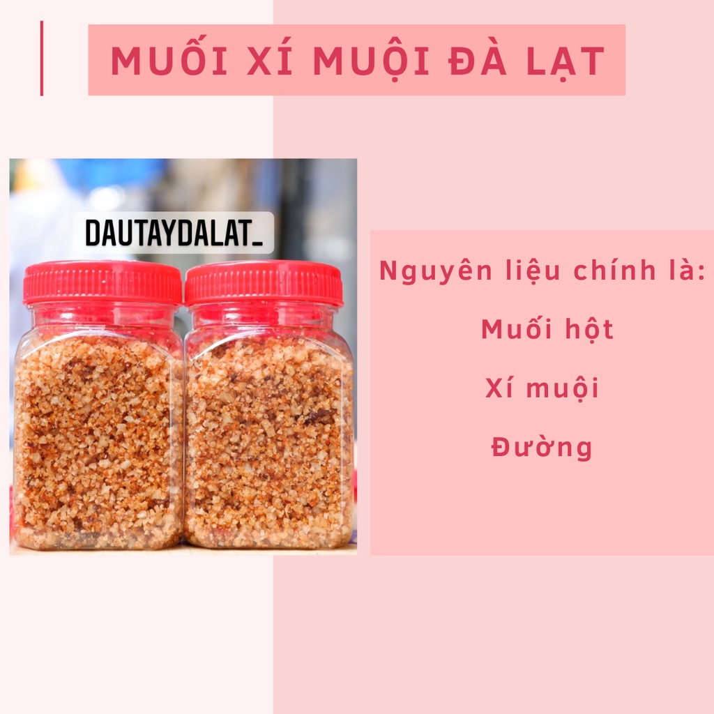 Hộp 100g muối xí muội Đà Lạt muối ô mai Đà Lạt chua ngọt chuẩn vị nhiều xí muội