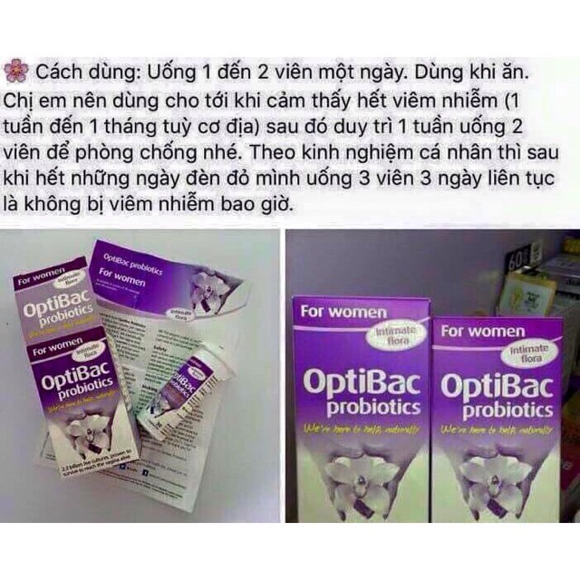 Men Optibac Tím UK chính hãng