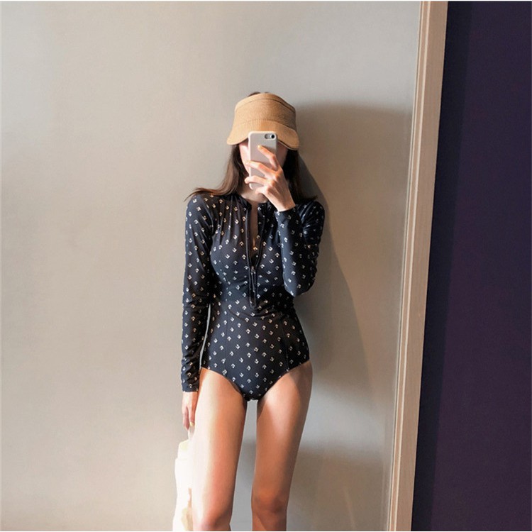 (ORDER) Bikini liền mảnh cộc tay đen chấm bi che bụng thon gọn style Hàn Quốc | WebRaoVat - webraovat.net.vn