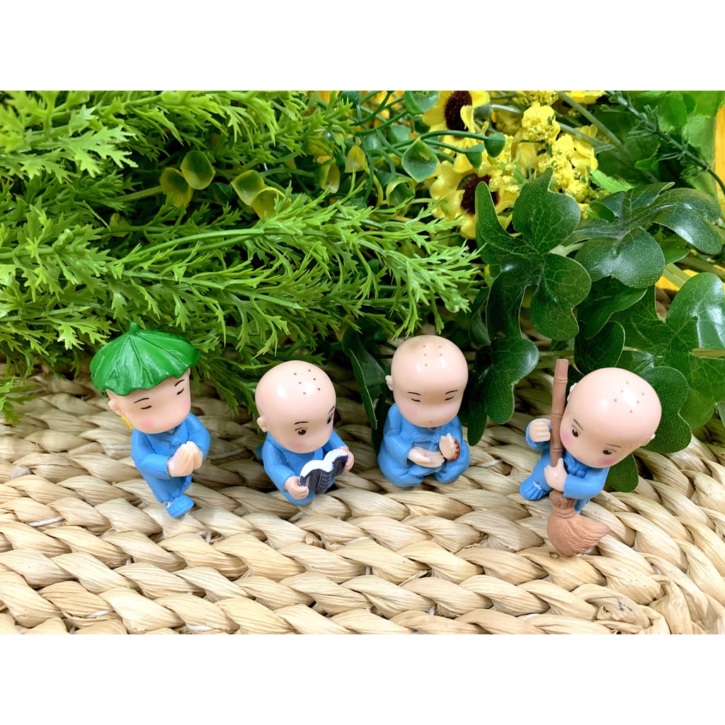 Bộ 4 tượng chú tiểu Trí Tuệ ( Hình Thật - Video Thật ) | BigBuy360 - bigbuy360.vn