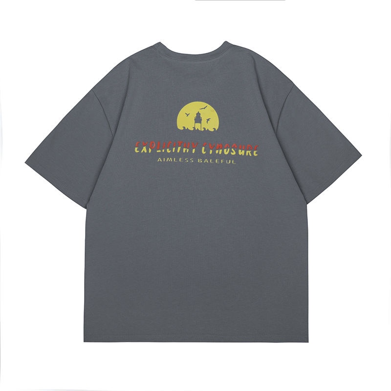 Áo Thun Ngắn Tay Dáng Rộng Thời Trang Retro Harajuku Cá Tính Cho Nam 1 Tuổi