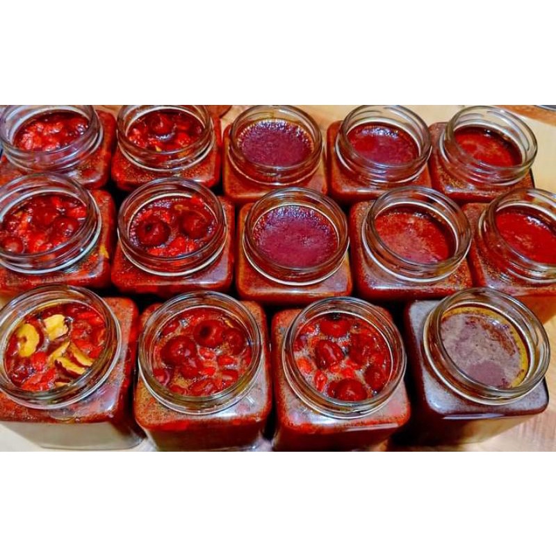 Saffron ngâm mật ong kèm kỳ tử táo đỏ loại thượng hạng