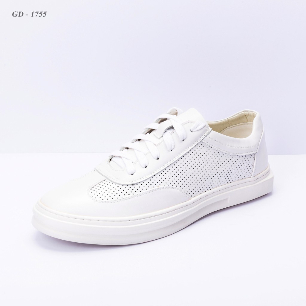 Giày nam Sneaker Mopoll màu trắng thể thao đục lỗ thoáng khí cao cấp htstore