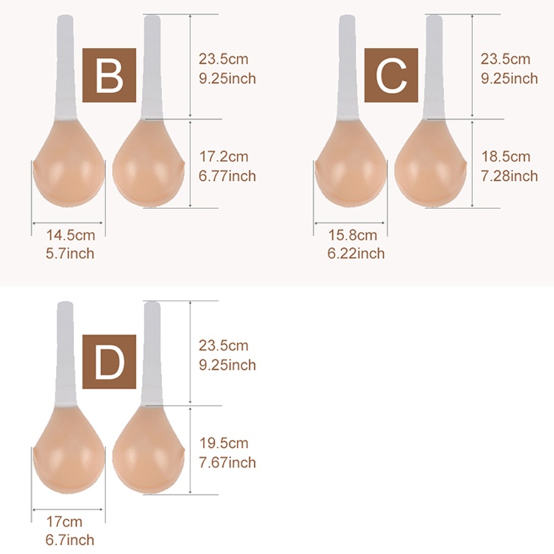 1 Cặp Miếng Dán Ngực Silicone Tàng Hình Tự Dính Có Thể Tái Sử Dụng