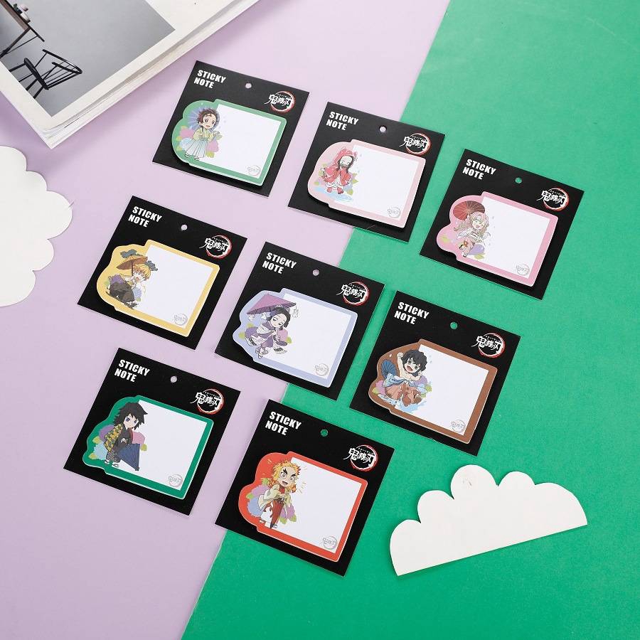 Giấy ghi chú Note Bookmark dễ thương GIÁ SỈ - Những mẫu ghi chú ĐẸP nhất Anime Demon Slayer Kimetsu No Yaiba Kamado Tanjirou Stiker Memo Pads Sticky Notes
