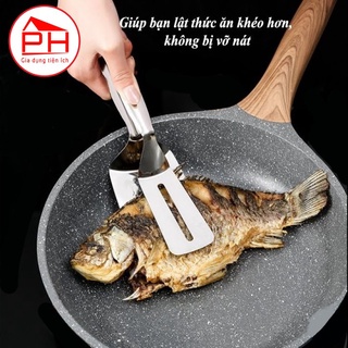 Dụng cụ kẹp cá lật thịt chiên rán xẻng chiên trứng kẹp thực phẩm nóng đa năng inox 304 cao cấp - Gia dụng Phước Hòa