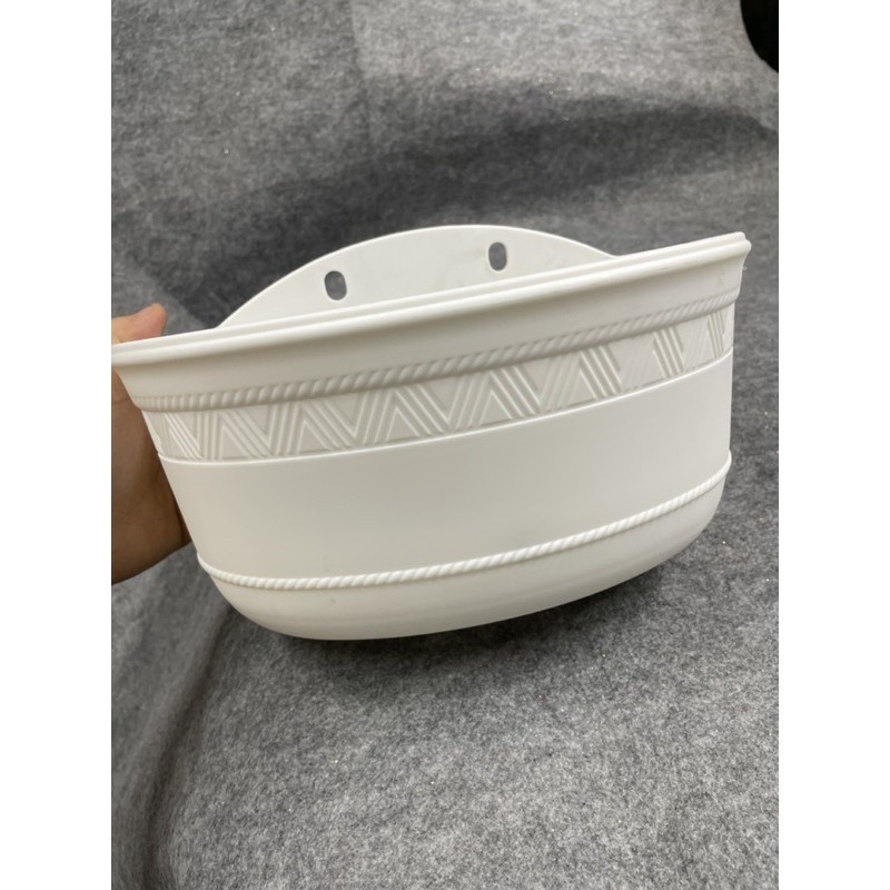 Chậu nhựa trồng cây ốp treo tường thông minh hình bán nguyệt-loại dày,đẹp