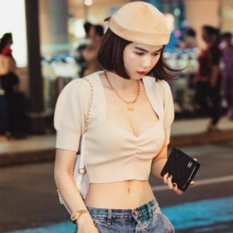[Mã FAMAYWA giảm 10K đơn 50K] Áo Croptop nhún ngực tay phồng dễ thương thun gân loại 1( kèm hình thật 100%). | BigBuy360 - bigbuy360.vn