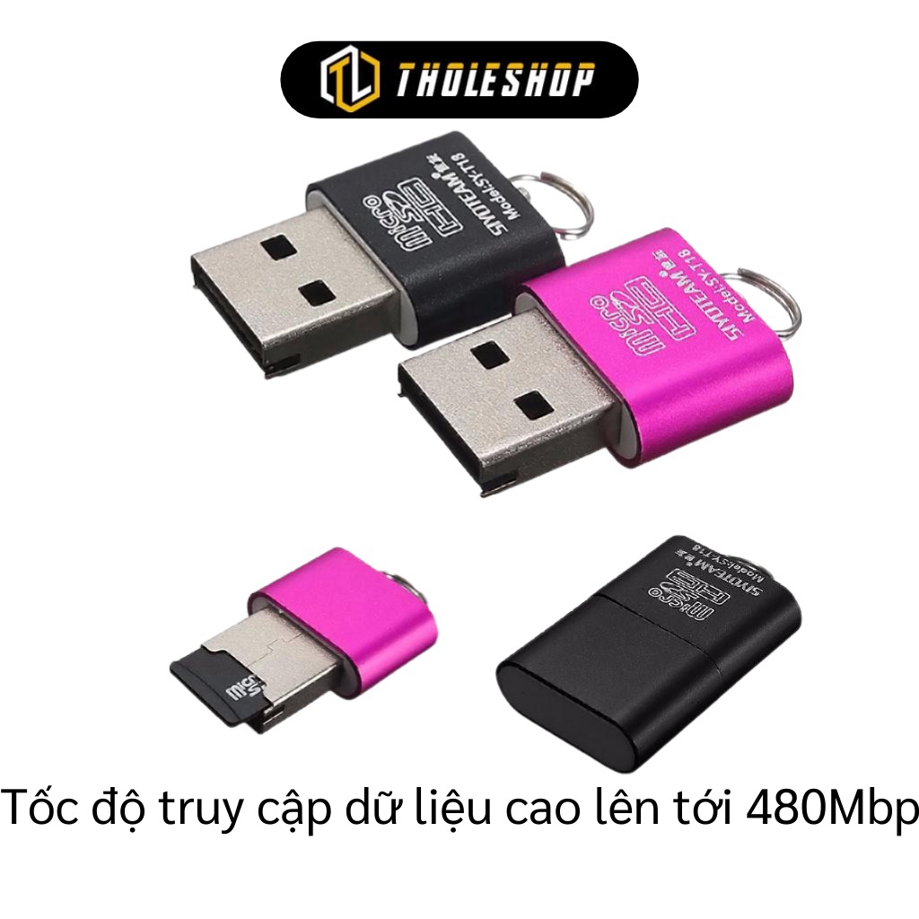 Đầu Đọc Thẻ Nhớ GIGAHOME Đầu Đọc Thẻ Nhớ USB 2.0 Mini, Tốc Độ Truy Cập Lên Tới 480Mbps 7282