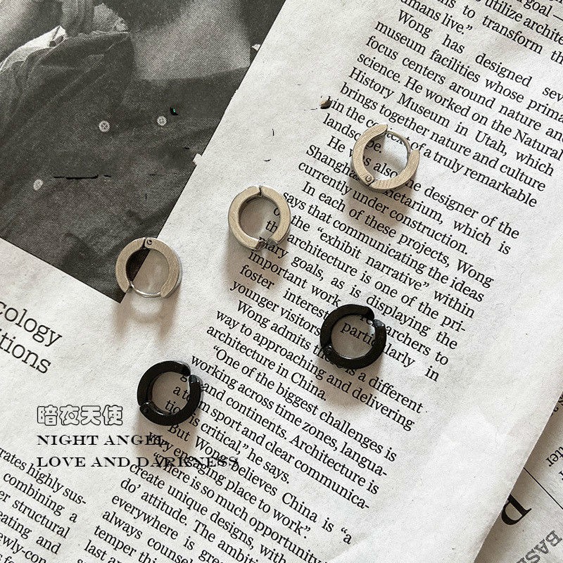 Bông Tai Dạng Kẹp Bằng Thép Titan Chống Dị Ứng Phong Cách Hàn Quốc 23B178