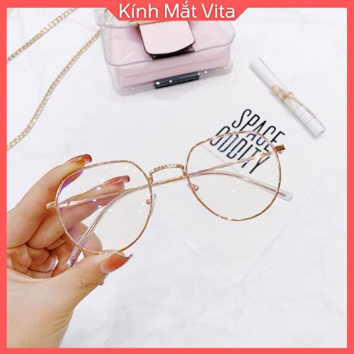 Kính Cận Nữ Shopvita Gọng Kính Hàn Quốc Kim Loại Dẻo, Thời Trang Hàn Quốc Siêu Rẻ