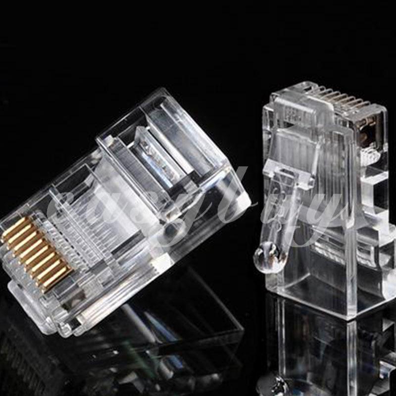 Hộp 100 đầu nối dây cáp mạng RJ45 Cat5e chất lượng cao