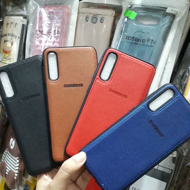Ốp lưng Samsung Galaxy A50 da in hiệu cao cấp