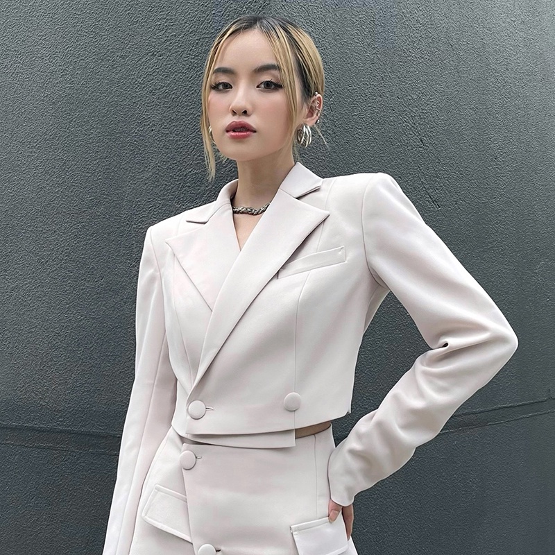 Áo blazer nữ Wendy Blazer SMI012 dài tay dáng ngắn, chất liệu dày dặn, có độn vai - Uni By Heart | WebRaoVat - webraovat.net.vn