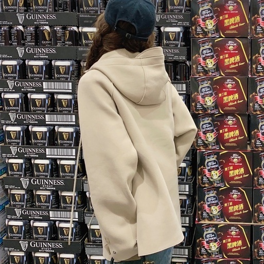 【ZHELIHANGFEI】Áo Hoodie Tay Dài Dáng Rộng Phong Cách Thời Trang Mỹ