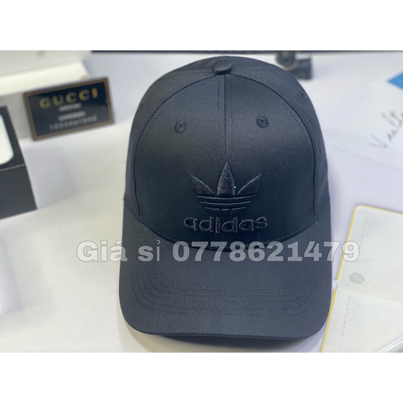 Nón kết lưỡi trai full đen thêu chữ cực chất thời trang