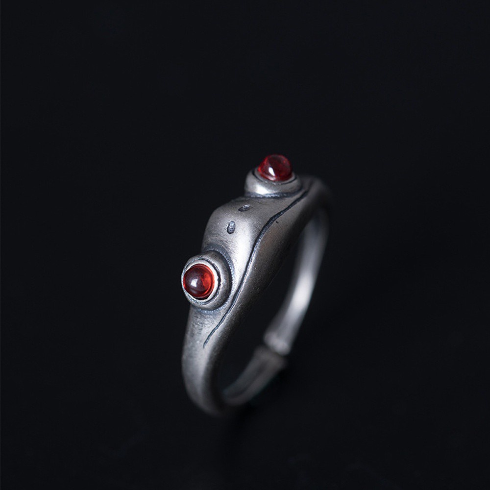 Nhẫn Hở Hình Chú Ếch Nhiều Màu Sắc Phong Cách Bohemian Cổ Điển Thời Trang Cho Nữ