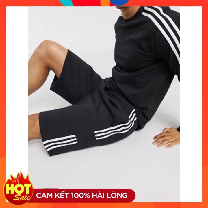 Bộ quần áo thể thao nam ⚡ 1 ĐỔI  1⚡ thun cao cấp, bộ adidas nam mùa hè cộc tay năng động tracksuit - HALLO  STORE