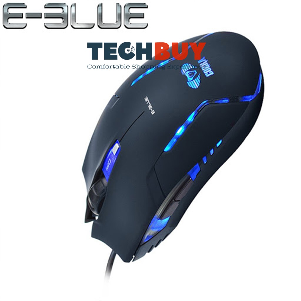 Chuột gam thủ E-Blue EMS151BK Led I Màu đen I BH 12 Tháng I Gaming Mouse EBlue Cobra Junior II Led EBlue EMS151 Black | BigBuy360 - bigbuy360.vn