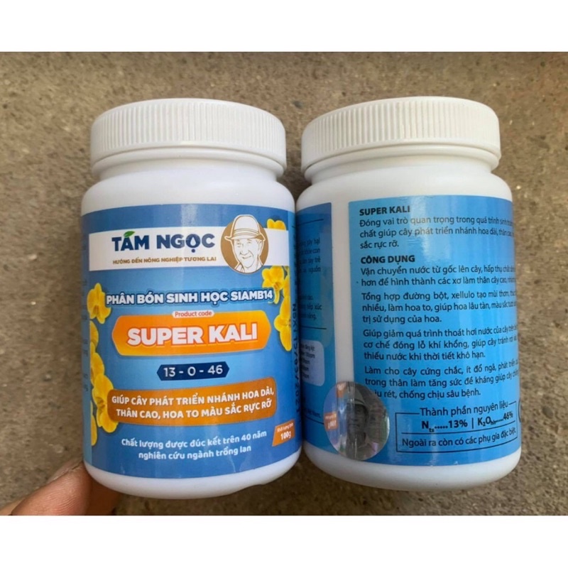 Super Kali phân bón hoa lan thầy Tám Ngọc - giúp cây chịu hạn, dài vòi hoa