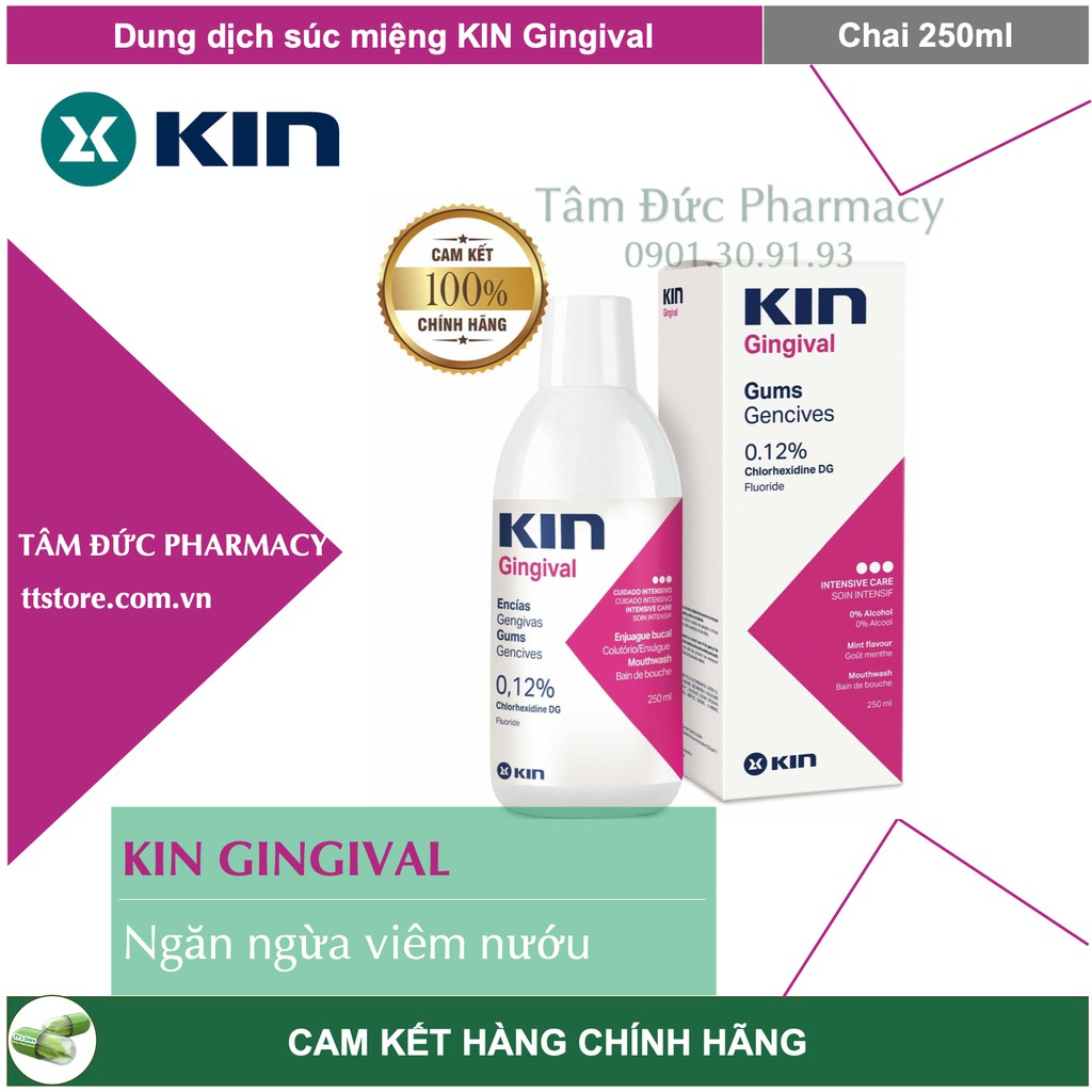 Dung dịch súc miệng KIN Gingival (Date 2024) - Hỗ trợ điều trị và ngăn ngừa viêm nướu