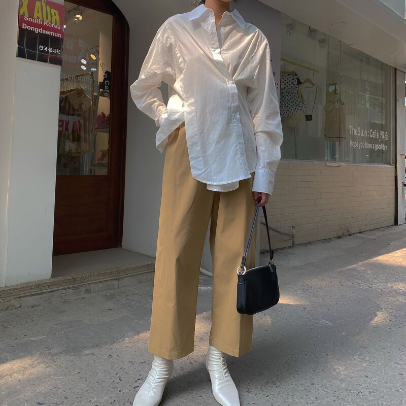 Quần suông lửng kaki ly trước NQ - Q0376 | BigBuy360 - bigbuy360.vn