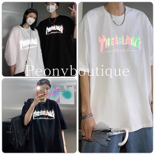 Áo Phản Quang Chữ Ngực RAVIF PEONYB Unisex [FREESHIP] 🌸 Thun form rộng tay lỡ, phông in hình cá tính nam nữ Ulzzang 🌸