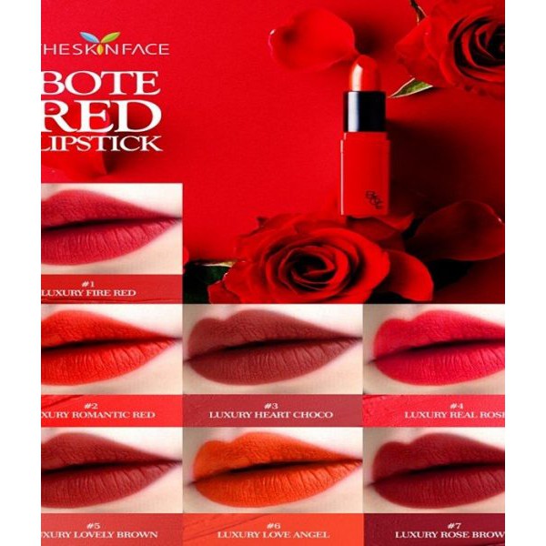 SON THE SKIN FACE BOTE RED LIPSTICK LIMITED EDITION
