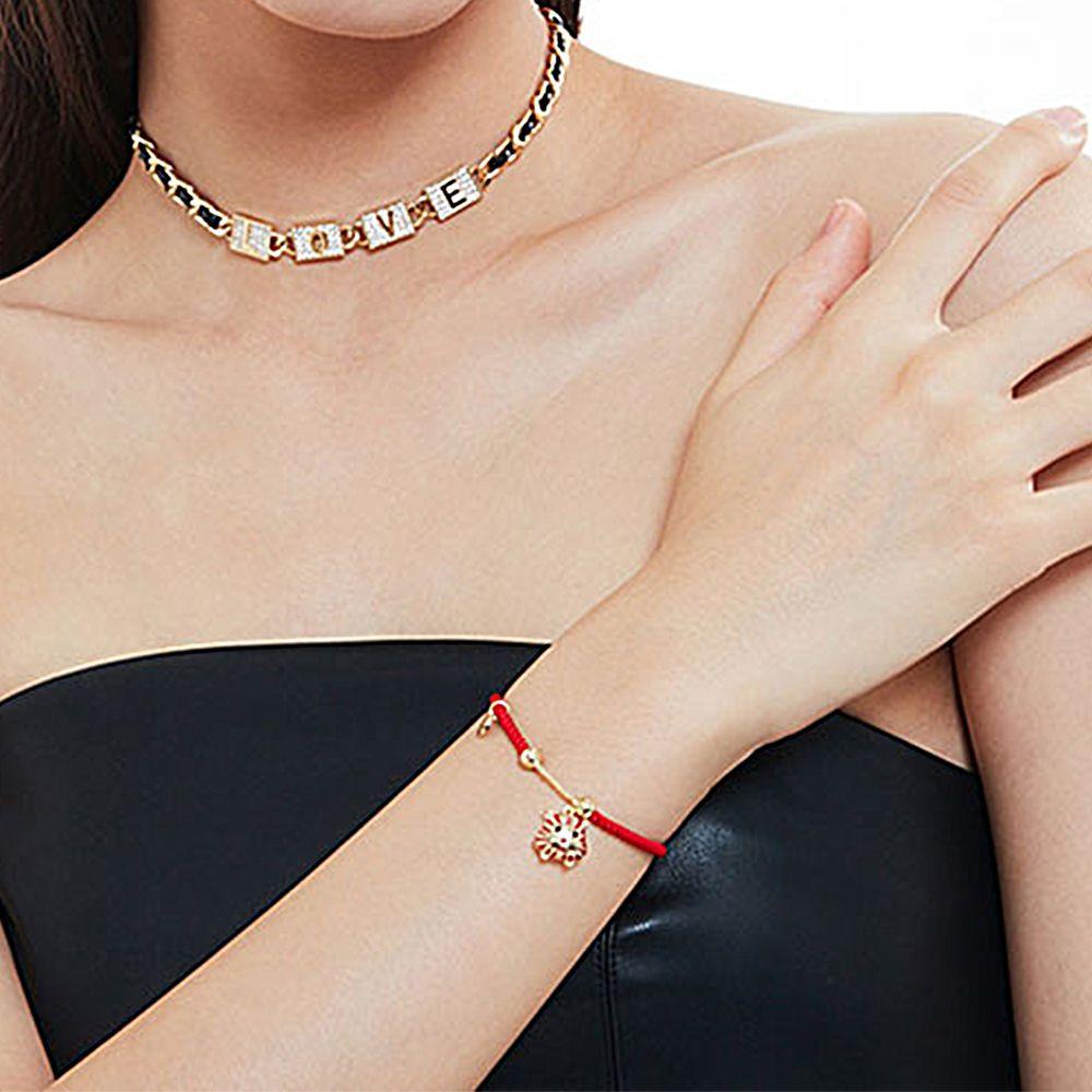 Vòng Tay Dây Bện Phối Mặt Hợp Kim Họa Tiết Hoạt Hình Sáng Tạo Cho Nam Nữ