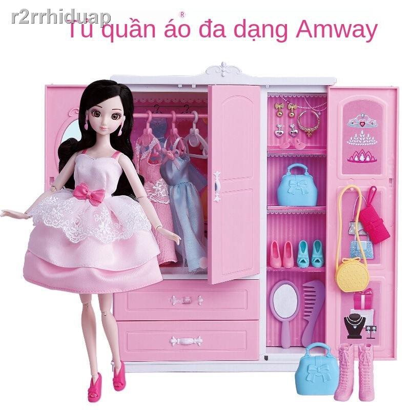 [hàng mới]Một bộ búp bê Barbie An Lili Hộp quà Cô gái Đa dạng Tủ quần áo Phòng ngủ Play House Đồ chơi Công chúa