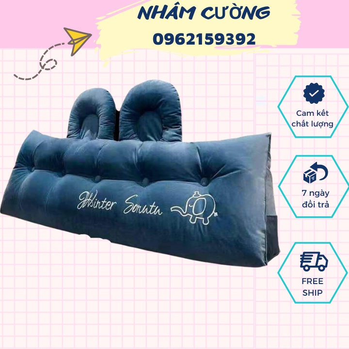 Tựa Đầu Giường , Gối Tựa Đầu Và Lưng Kê Đầu Giường Đính Khuy Size 1M5 - 1M8 (Nhiều Mẫu)