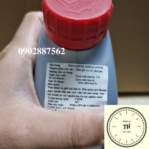 Nhớt xe số cao cấp PHILLIPS 66 SHIELD Choice 10w40 946ml nhập khẩu mỹ (tặng 1 chai súc máy willf1)