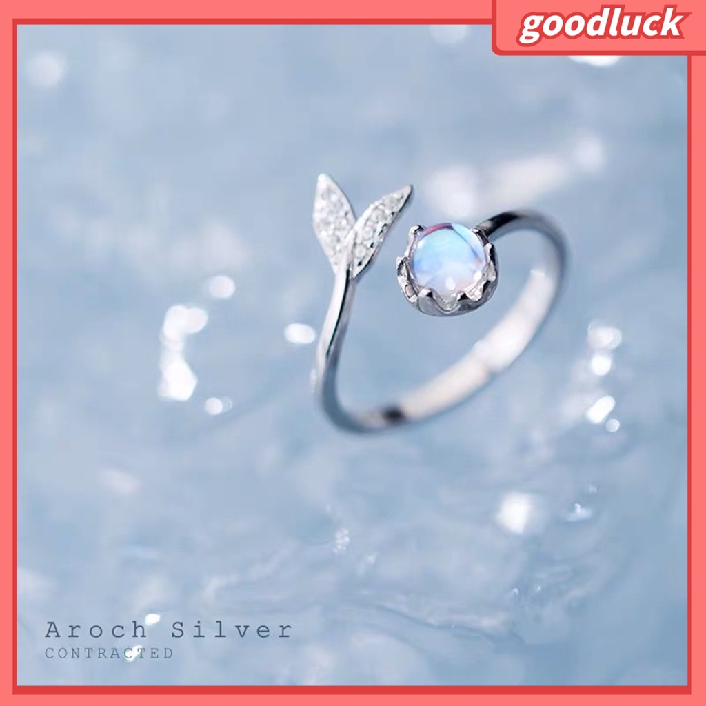 Goodluck| Nhẫn Hở Chống Gỉ Hình Đuôi Cá Sáng Tạo Thời Trang Cho Nữ