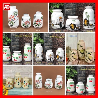 Bình hoa decor | lọ cắm hoa đẹp để bàn gốm sứ Bát Tràng - CN02