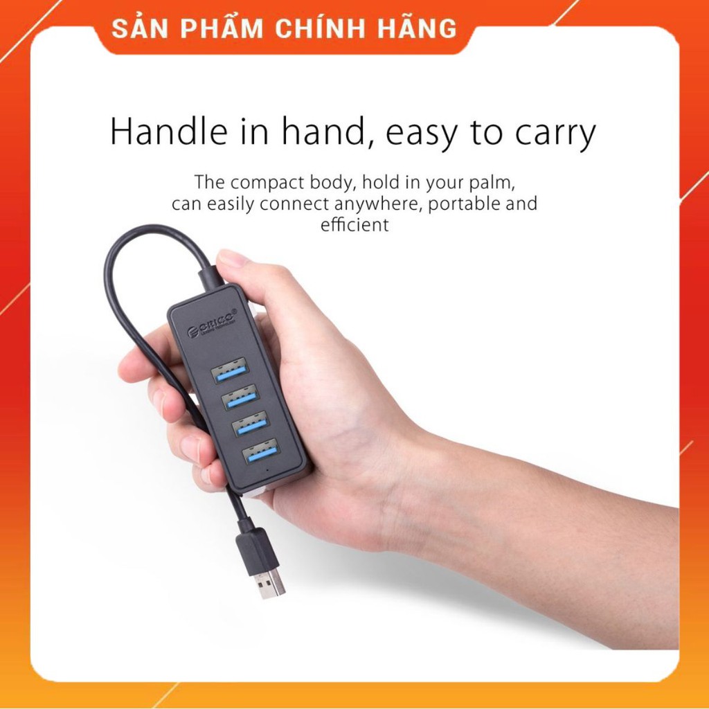 Bộ chia USB HUB 4 cổng USB 3.0 ORICO W5P-U3-30 - Hàng phân phối chính hãng