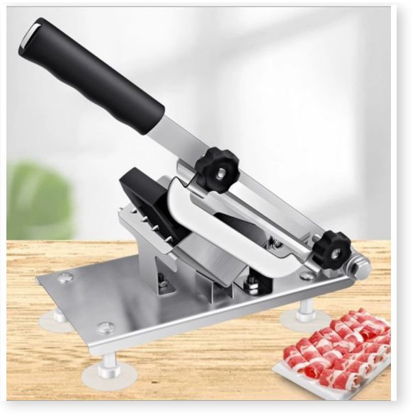 Máy cắt thịt BH 1 THÁNG   Dao cắt thịt, thái thịt đông lạnh đa năng, thiết kế nhỏ gọn, chất liệu cao cấp 7341