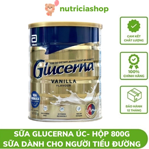 Sữa bột Glucerna hộp 850gr sữa dinh dưỡng cho người đái tháo đường  và tiểu đường thai kì