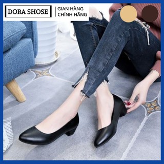 Giày búp bê nữ đế vuông 3cm - da lỳ cao cấp siêu mềm - êm chân