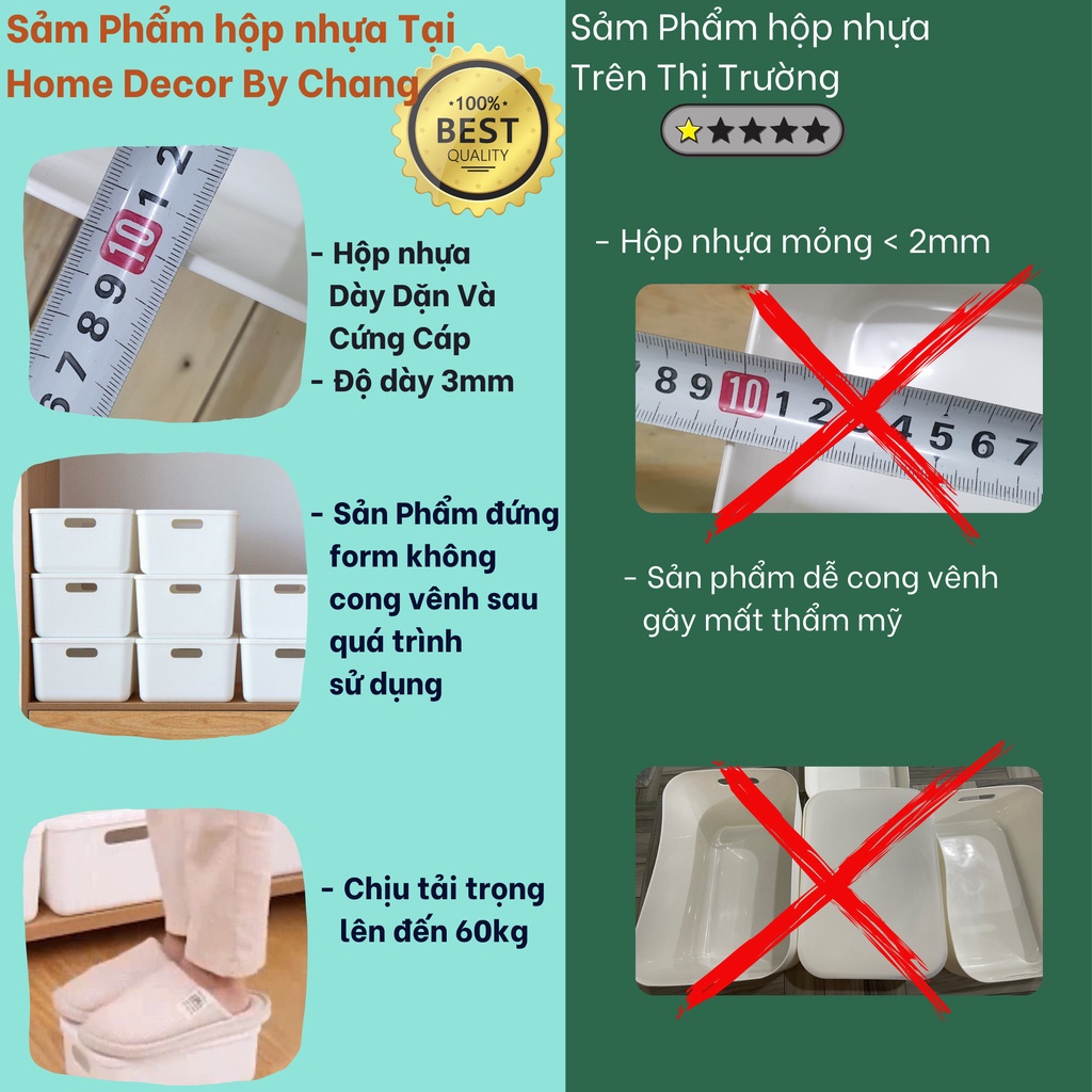 Hộp Nhựa Đựng Đồ Cỡ Lớn Màu Trắng Có Nắp Đậy Tiện Dụng