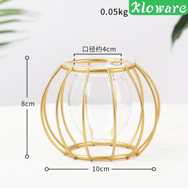 Chậu hoa kim loại hình học 3D để bàn phong cách,Kính Lọ Hoa Thủy Tinh Dạng Ống Nghiệm Dùng Trang Trí Nhà Cửa / Văn Phòng