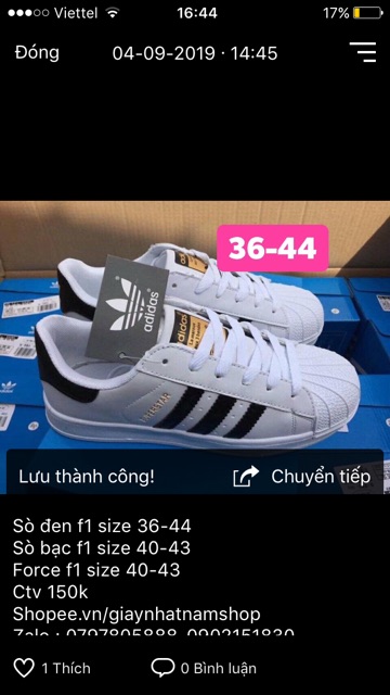 Giày thể thao adidas super star