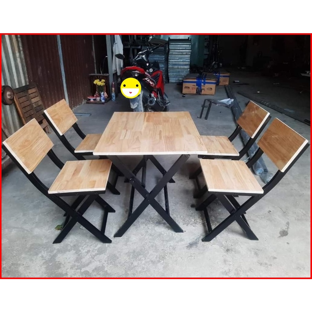 Bộ bàn ghế gỗ xếp quán nhậu, Bộ bàn ghế quán ăn giá rẻ